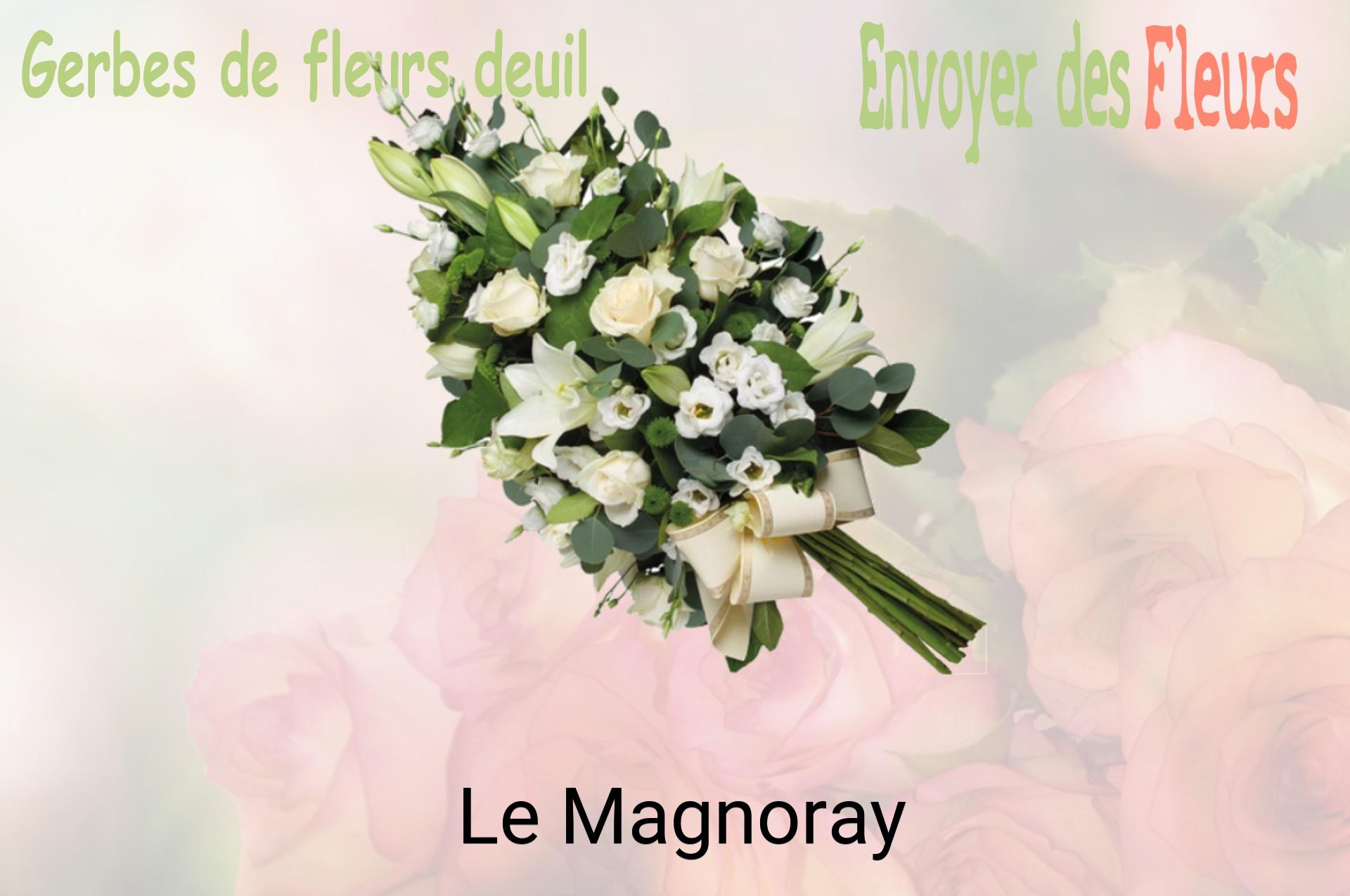 Gerbe de fleurs de deuil livrée à Le Magnoray